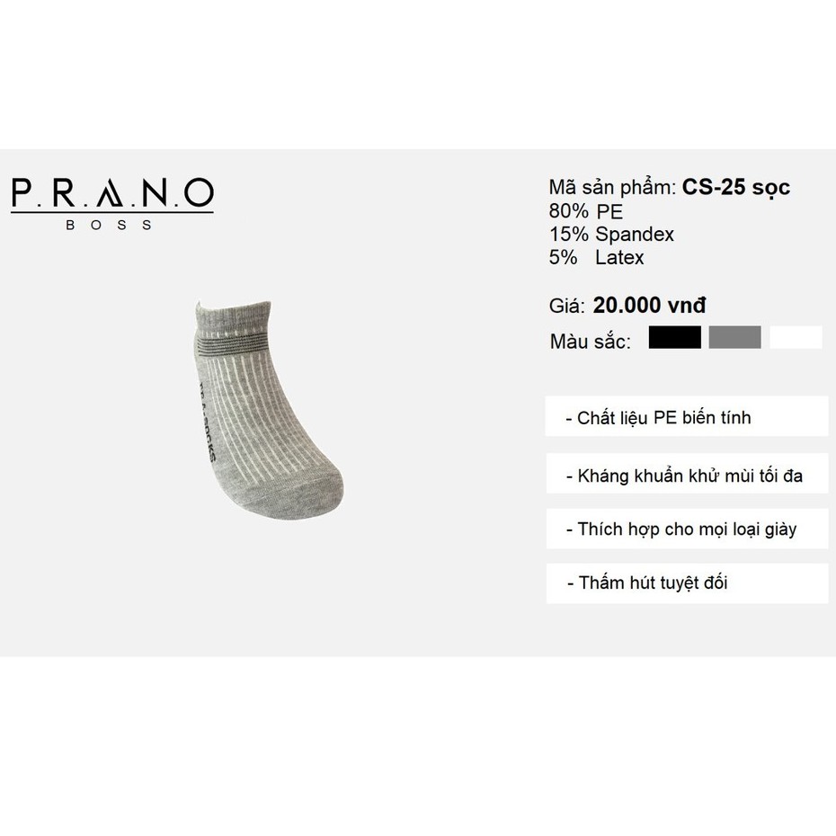 Tất, vớ loại tốt PRANO CS - 25 sọc thấm hút tuyệt đối. 80% PE...