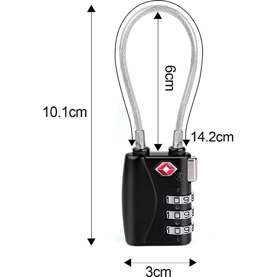 Ổ khóa số TSA cho vali du lịch TSA719 CFTRAVL - Hàng chính hãng