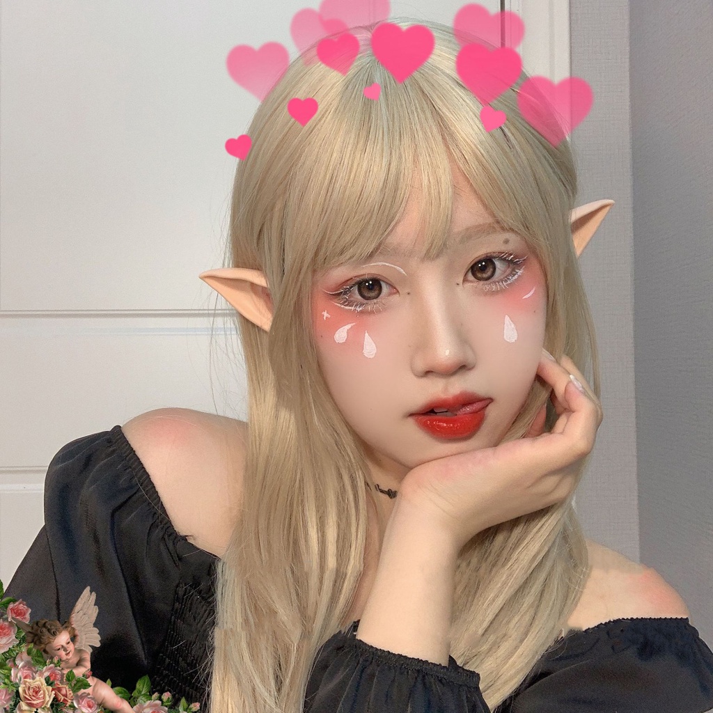 [Magpie] Kẹp Tóc Hình Tai Yêu Tinh Giả Bằng Silicon Mềm Hóa Trang Halloween Dành Cho Trẻ Em