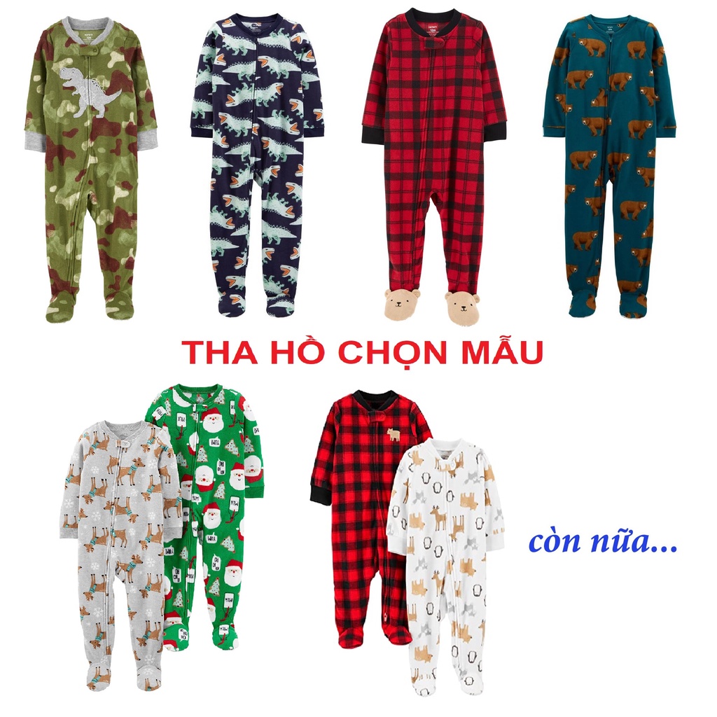 link 2- Bộ body cho bé SIZE ĐẠI 2 - 14 TUỔI body nỉ bông bé trai bé gái sleep nỉ liền quần liền tất hình thú shop NEM