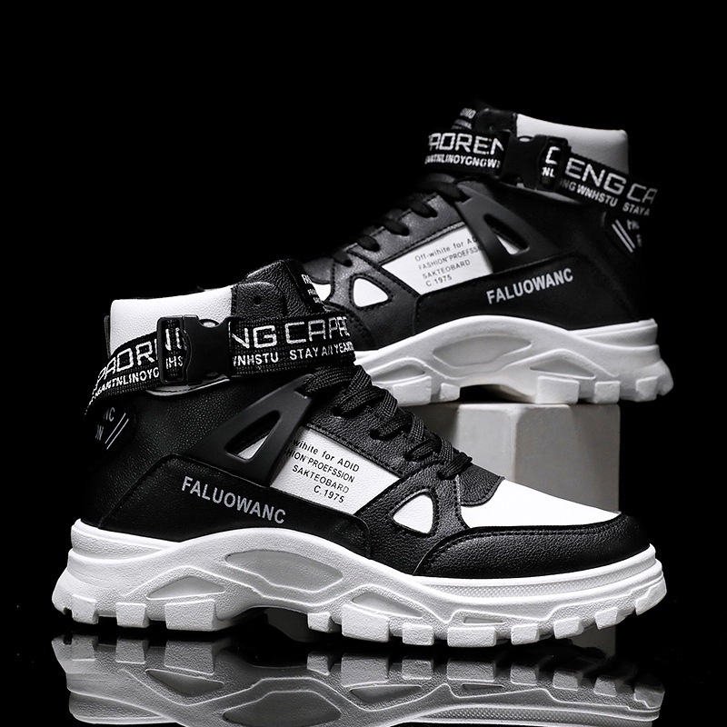 Giày Sneaker Thể Thao Nam Cổ Cao G32 Màu Trắng Đen Cao Cấp Kiểu Dáng Thời Trang Hàn Quốc Đẹp Giá Rẻ