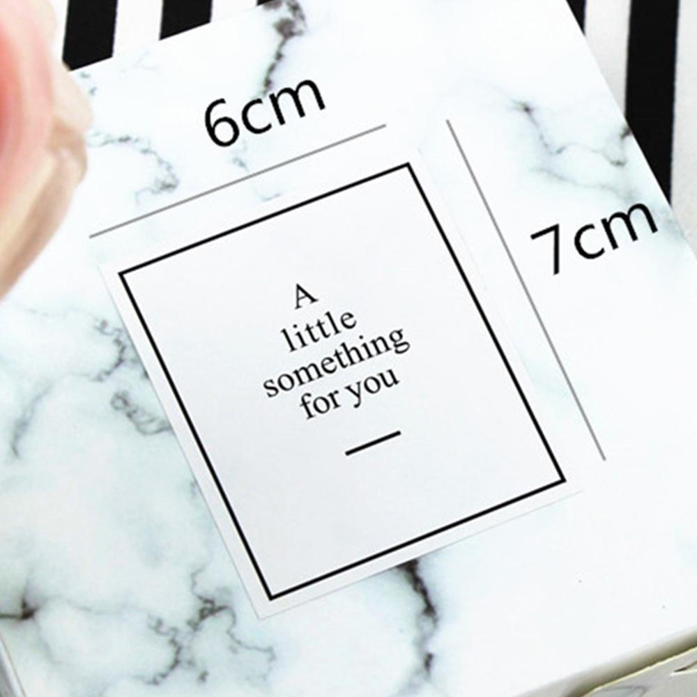 Bộ 60 Miếng Dán Trang Trí Hộp Bánh Hình Chữ Nhật Xinh Xắn