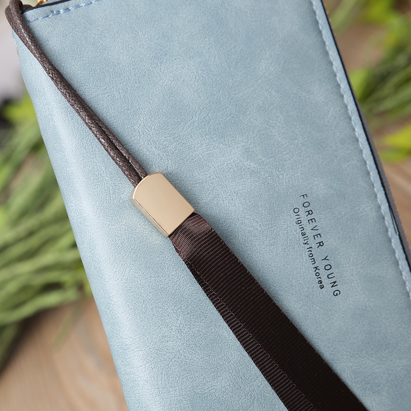 Ví Dài Dây Kéo Vân Sần Forever Có Dây Đeo Cổ Tay L925