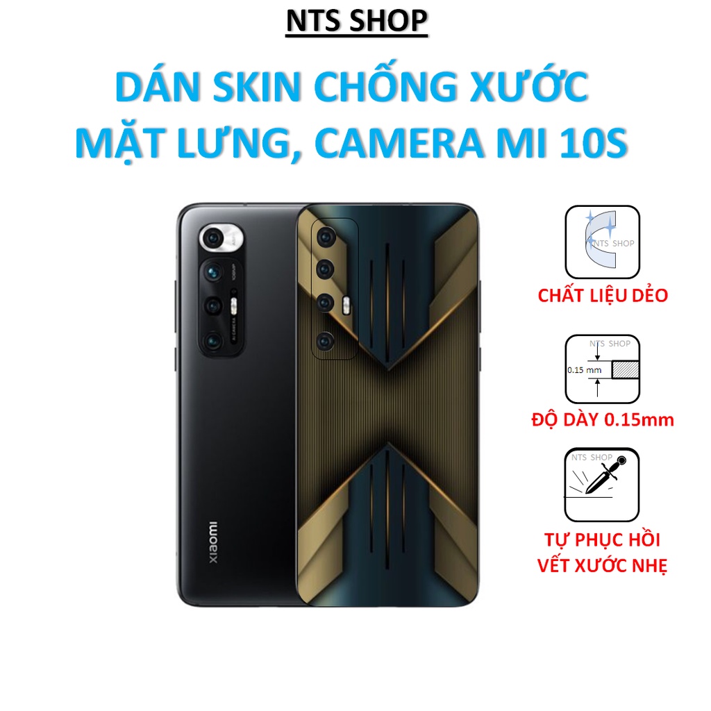 Dán skin 3M chống xước Xiaomi Mi 10s