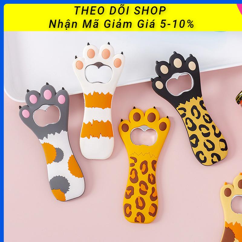 Utah054 Dụng cụ mở chai Cat Paw Đa chức năng Hoạt hình dễ thương Màu sắc sống động Nam châm silicone với nam tủ lạnh cho gia đình