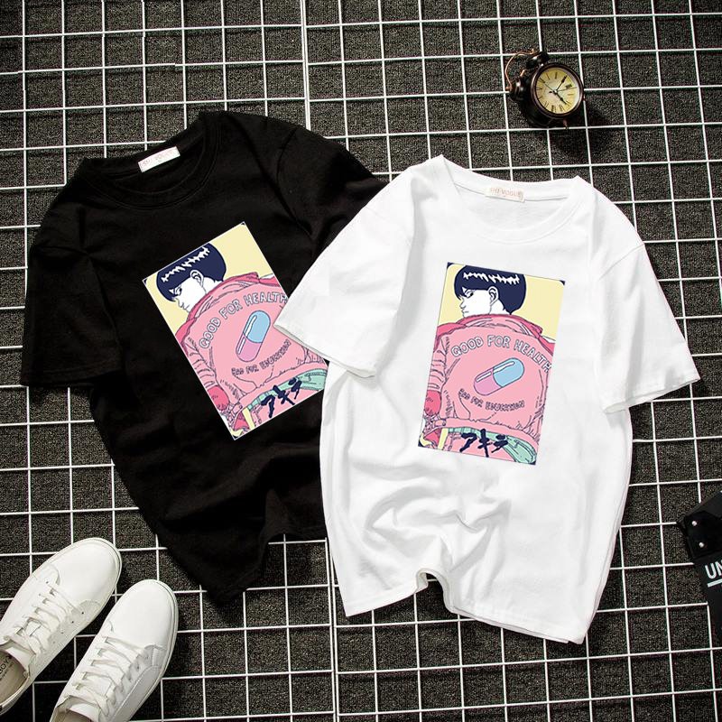 Áo thun tay lỡ form rộng họa tiết hoạt hình cá tính  vải dày mịn 2020T2555