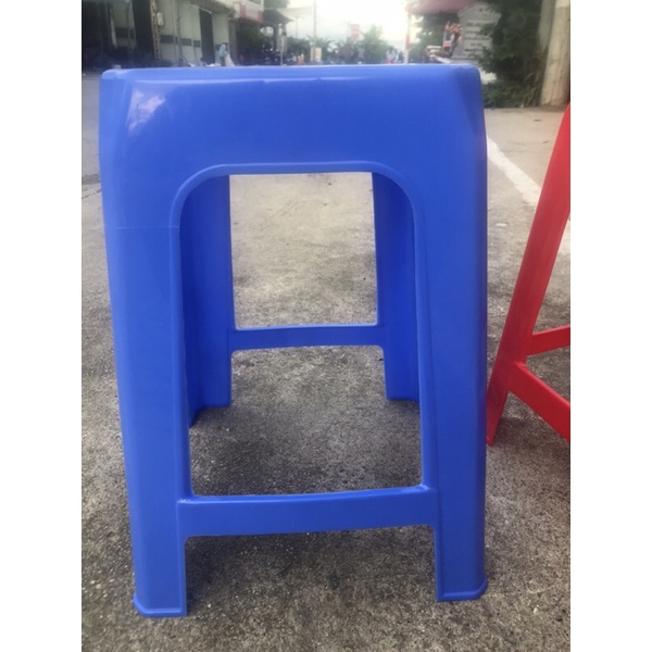 Ghế đẩu nhựa cao việt nhật, ghế đôn cao 45cm nhựa dày xanh _ CM hoa
