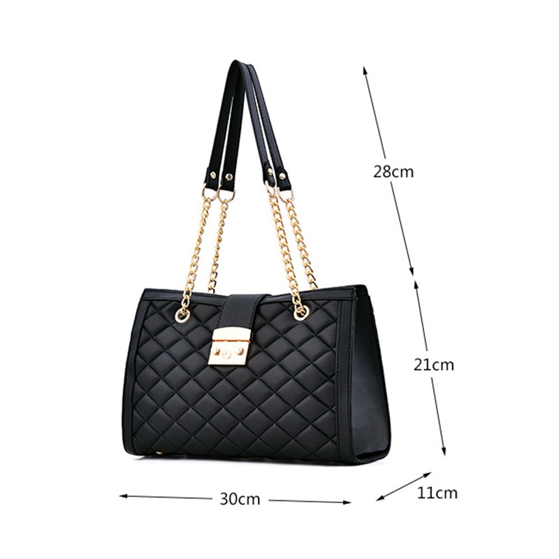 Women Chain Shoulder Bag Lingge Bag Fashion Designer Handbag Satchel for Work, Dating, Shopping OY