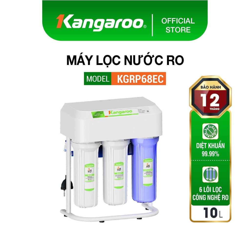 Máy lọc nước RO 6 lõi Kangaroo KGRP68EC - không vỏ tủ