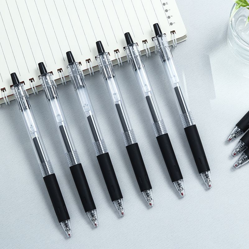 Bút Muji Moka bút gel đen xanh đỏ viết đều mực phụ kiện văn phòng phẩm (1 chiếc) - Văn Phòng Phẩm Haku