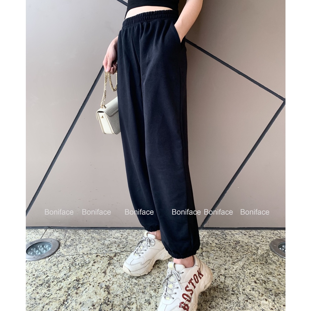 Quần Jogger nữ Mugung Jogger ống rộng cạp chun