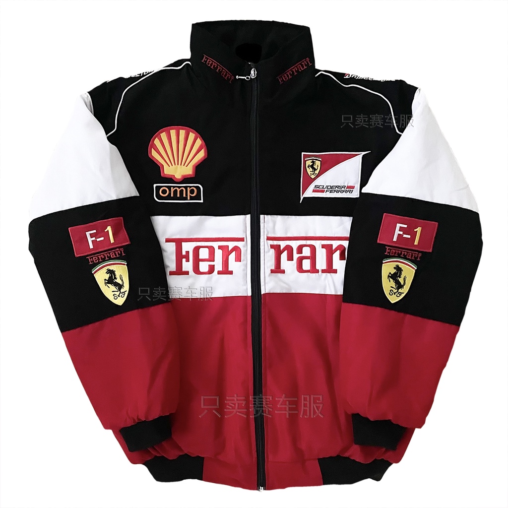 Áo Khoác Phong Cách Hip Hop Retro Thêu Hình Hoa Kỳ F1