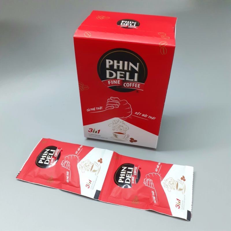 Cà phê Phin Deli hòa tan 3in1 - Hộp 18 gói