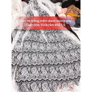 Ren mi trắng 100k/4m khổ 1,5