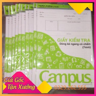 (Siêu Sale)  Giấy kiểm tra campus có chấm kẻ ngang