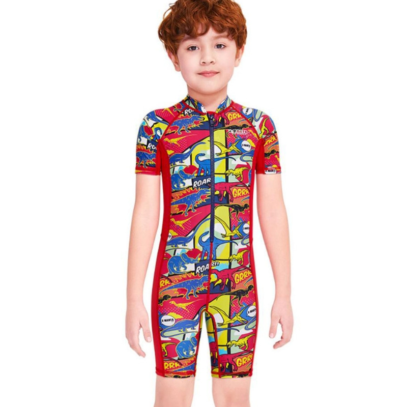 Bộ Đồ Bơi Một Mảnh Tay Ngắn Chống Nắng Dành Cho Bé Trai