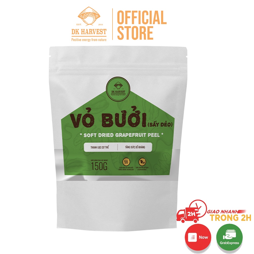 Vỏ Bưởi Sấy Dẻo Không Đường DK HARVEST - Khối Lượng 150g