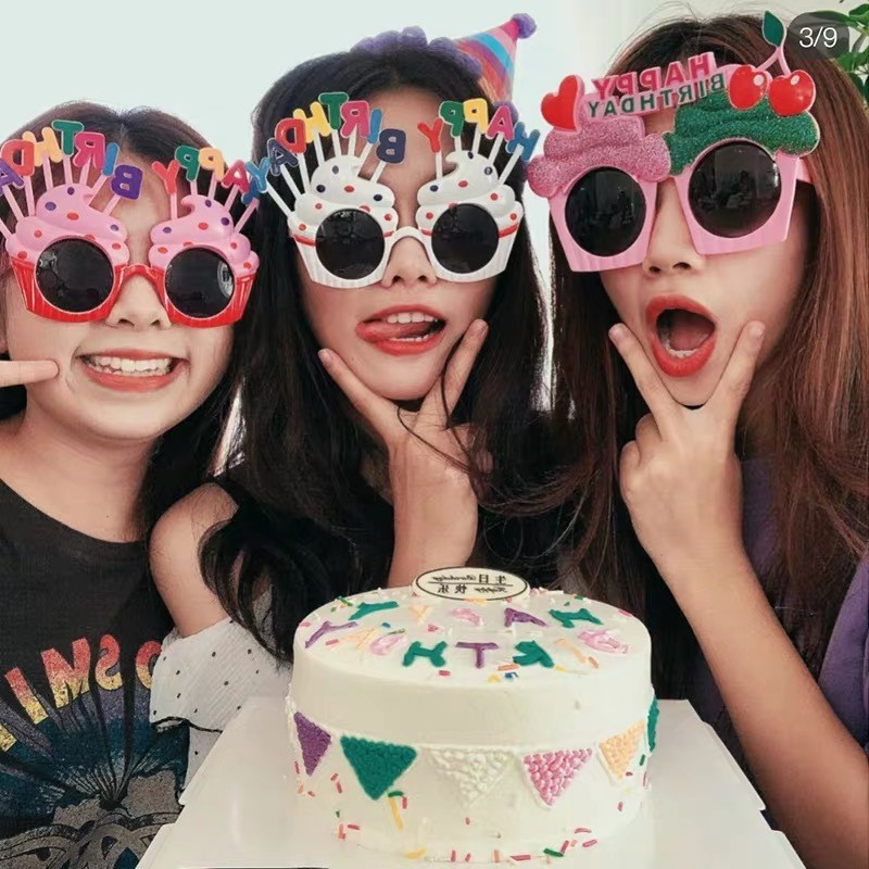 Kính Happy Birthday Dễ Thương - Kính Bánh Kem Sinh Nhật