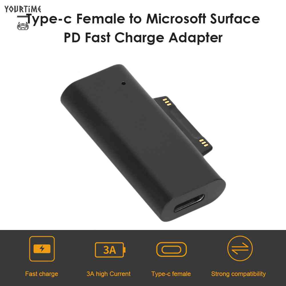 Cáp Sạc Cổng Usb Type C PD Cho Surface Pro 3 4 5 6 7