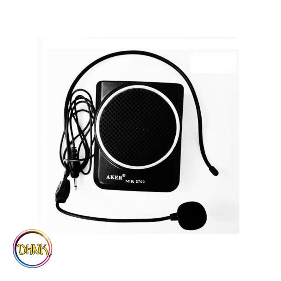 Máy trợ giảng Aker MR2700 màu đen dòng mic có dây - Loa trợ giảng Aker RM 2700 dành cho giáo viên 3.0 bảo hành 6 tháng