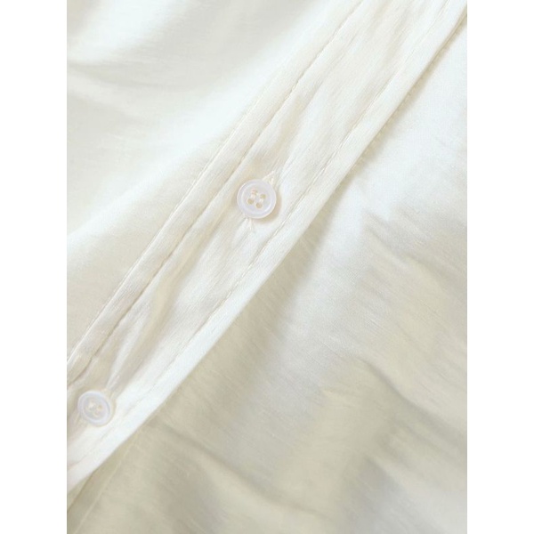 Váy sơ mi ngắn tay khoét eo ZR