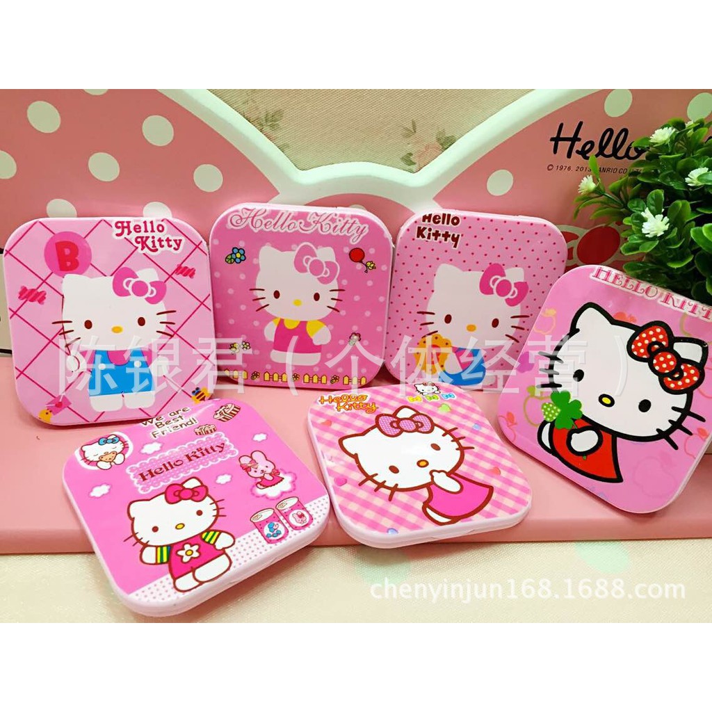 Gương mini dễ thương hình Kitty dễ thương nhỏ gọn kèm lược