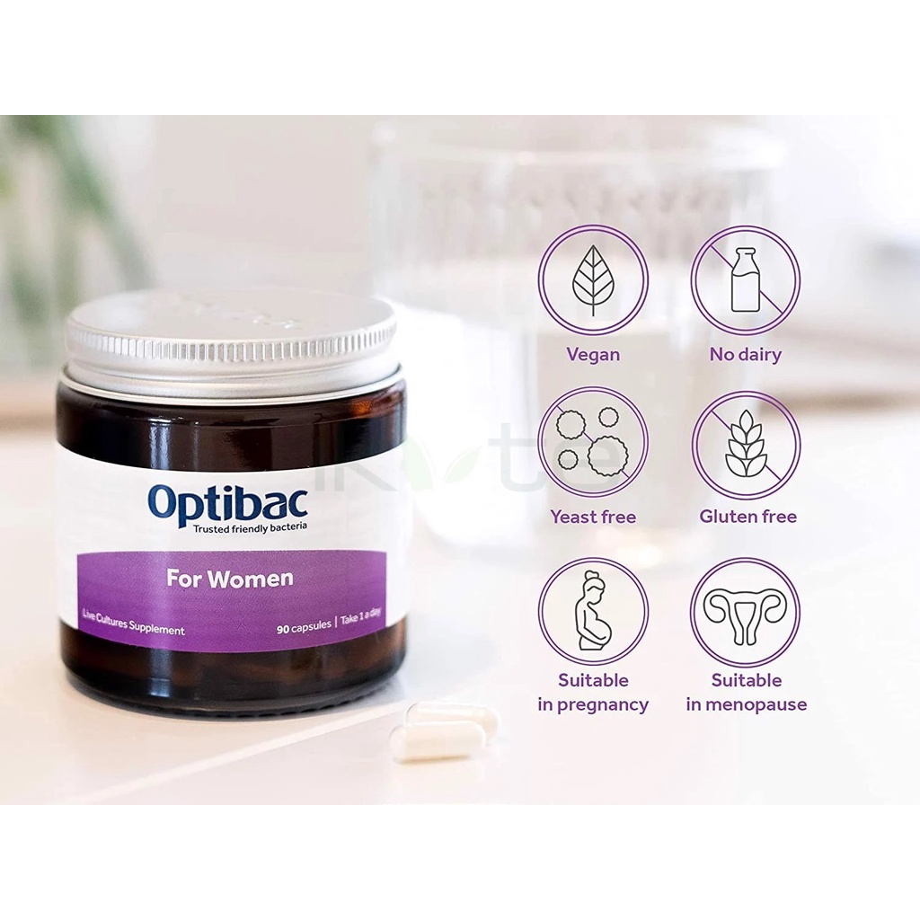 Men Vi Sinh OPTIBAC Probiotics Tím Cho Phụ Nữ - 30 viên