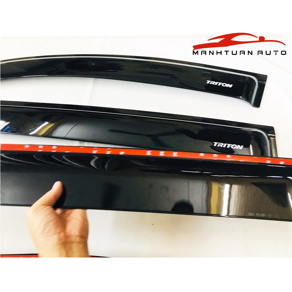 Vè Che Mưa Xe MITSUBISHI TRITON 2016- 2022 NHỰA ĐEN THÁI CAO CẤP, DÀY DẶN