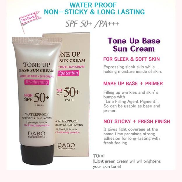 Kem Chống Nắng Trắng Da DABO Tone Up Base Sun cream Cao Cấp Hàn Quốc 70ml