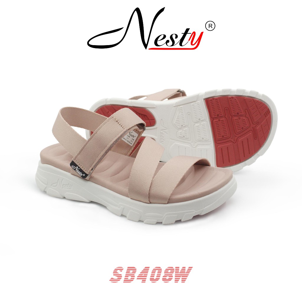 Màu Hồng nhạt mới nhất - Giày Sandal NESTY SB408W - Bảo hành 12 tháng - Giày dép sandan quai hậu ngang học sinh đi học