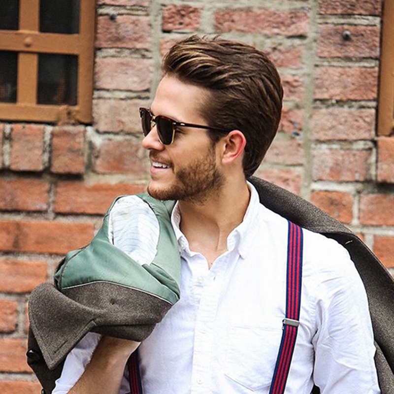 Kính râm cổ điển gọng vuông phù hợp lái xe thời trang nam nữ UV400