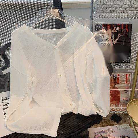 Áo Khoác Cardigan Dệt Kim Chống Nắng Thời Trang Hè Cho Nữ Sự Bảo Vệ