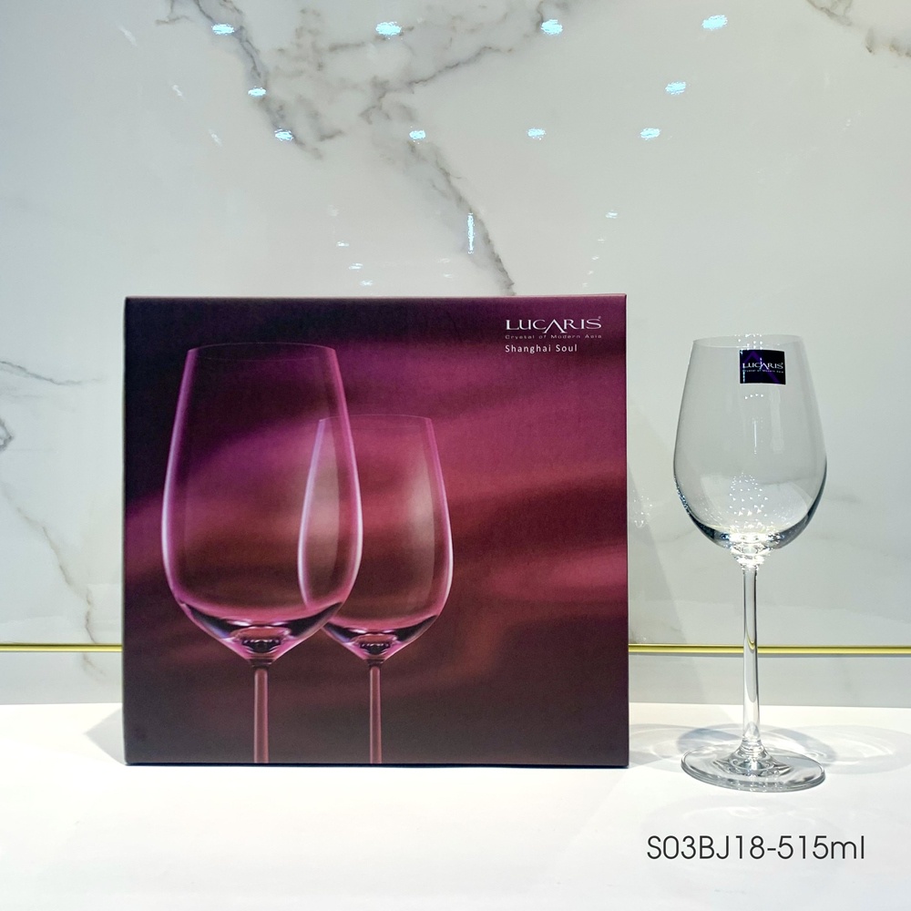 Bộ 6 Ly Uống Rượu Vang Đỏ Pha Lê Cao Cấp Lucaris Beaujolais 515ml Nhập Khẩu Chính Hãng Không Chứa Chì - Shanghai S03BJ18