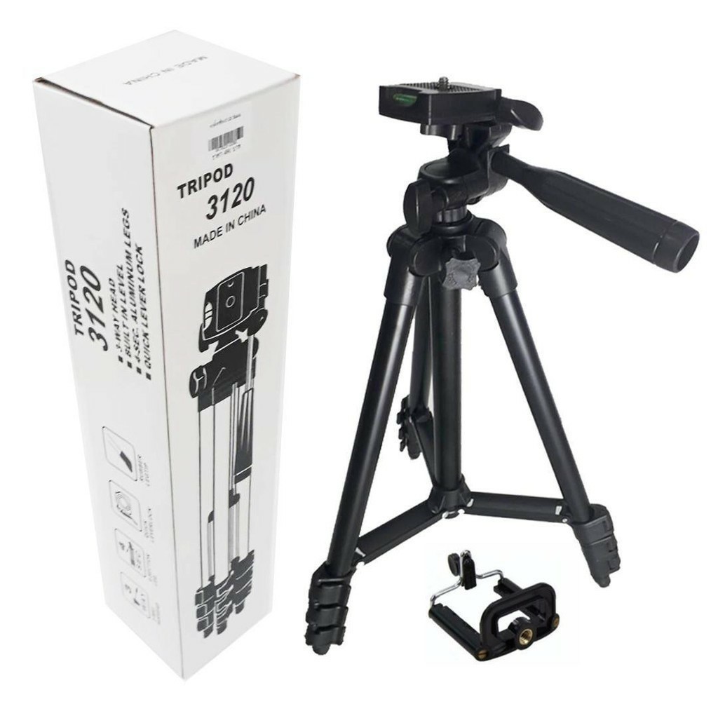 Chân giá đỡ điện thoại chụp ảnh Tripod 3110 kèm kẹp - Chân Điện Thoại  Tripod 3120 - Giá Đỡ 3 chân - mới 2020