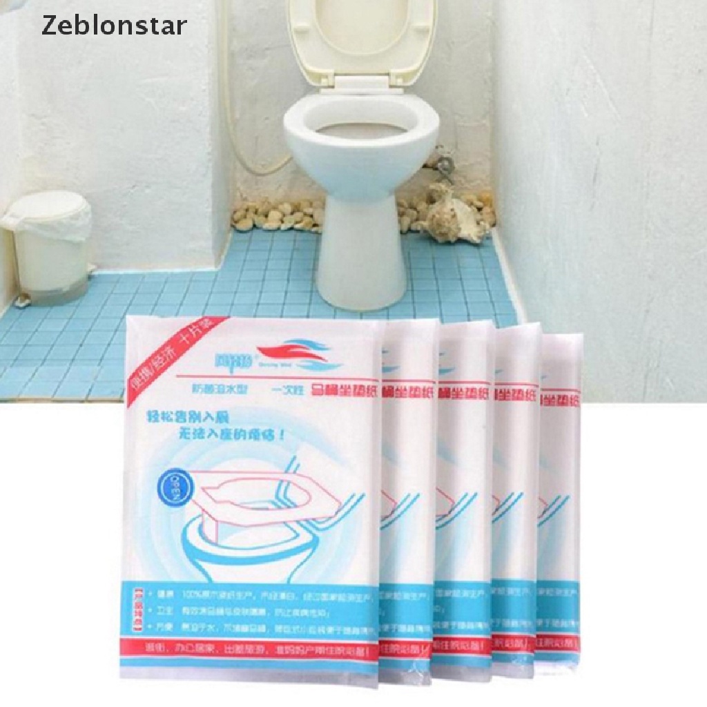 Set 10 Vỏ Bọc Bệ Ngồi Toilet Dùng Một Lần Chất Liệu 100% An Toàn Không Thấm Nước