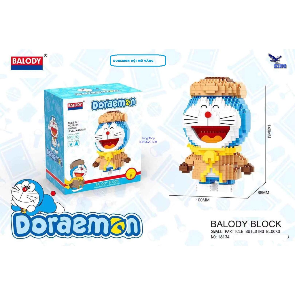 lắp ráp Le go doremon Mẫu xếp hình lego cho bé đồ chơi trẻ em Doremon Nanoblock Đồ chơi xếp hình cho bé