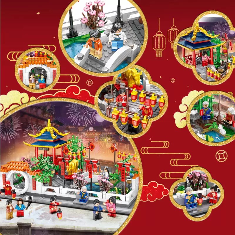 LEGO Bộ Đồ Chơi Xếp Hình Phong Cách Trung Hoa Cho Bé