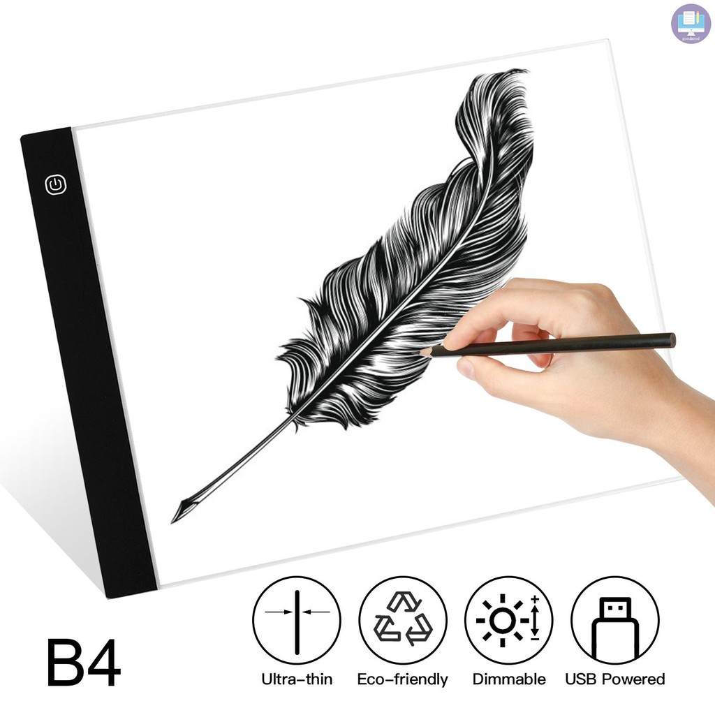 G&M B4 Ultra-thin LED Light Pad Light Box Dimmable Brightness USB Powered Artcraft Tracing Light Table Copy Board Tracer with Memory Function for Children Students Artists Drawing Sketching Animation Tattoo DIY Diamond Painting