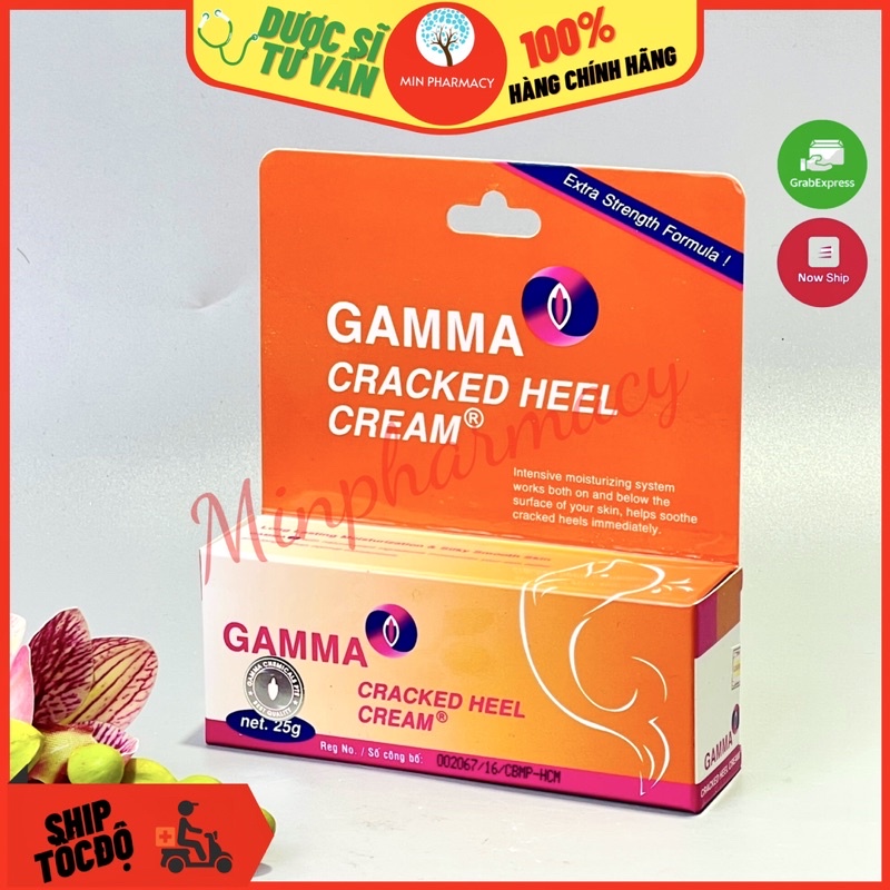 Kem Cracked Heel Cream Gamma Giảm Nứt Gót Chân, Dưỡng da chân Tuýp 25g - Minpharmacy