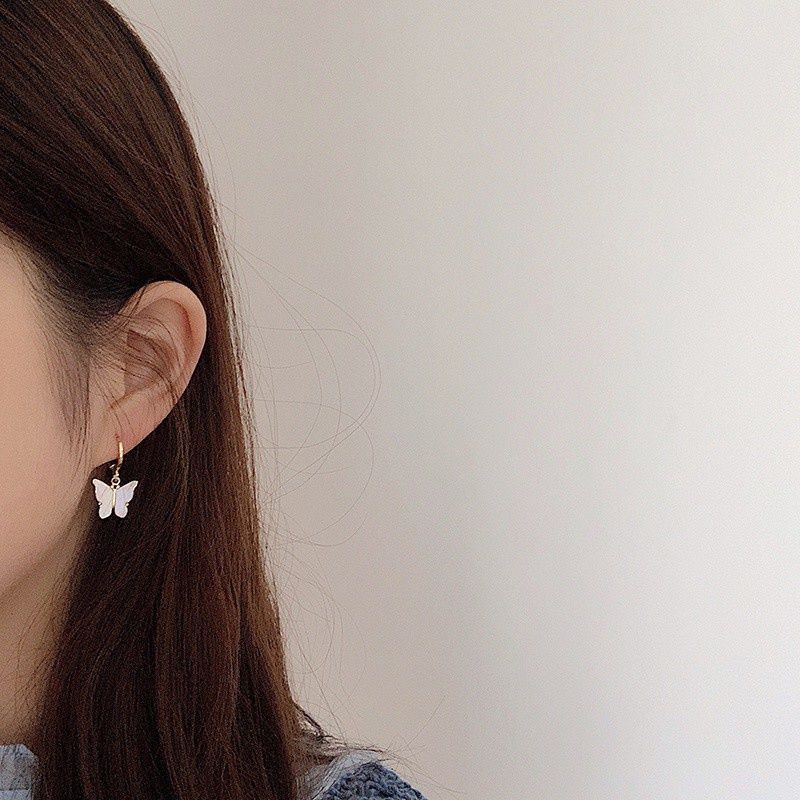 Ốp Bông Tai Hình Bướm Phong Cách Retro Hàn Quốc Dễ Phối Đồ