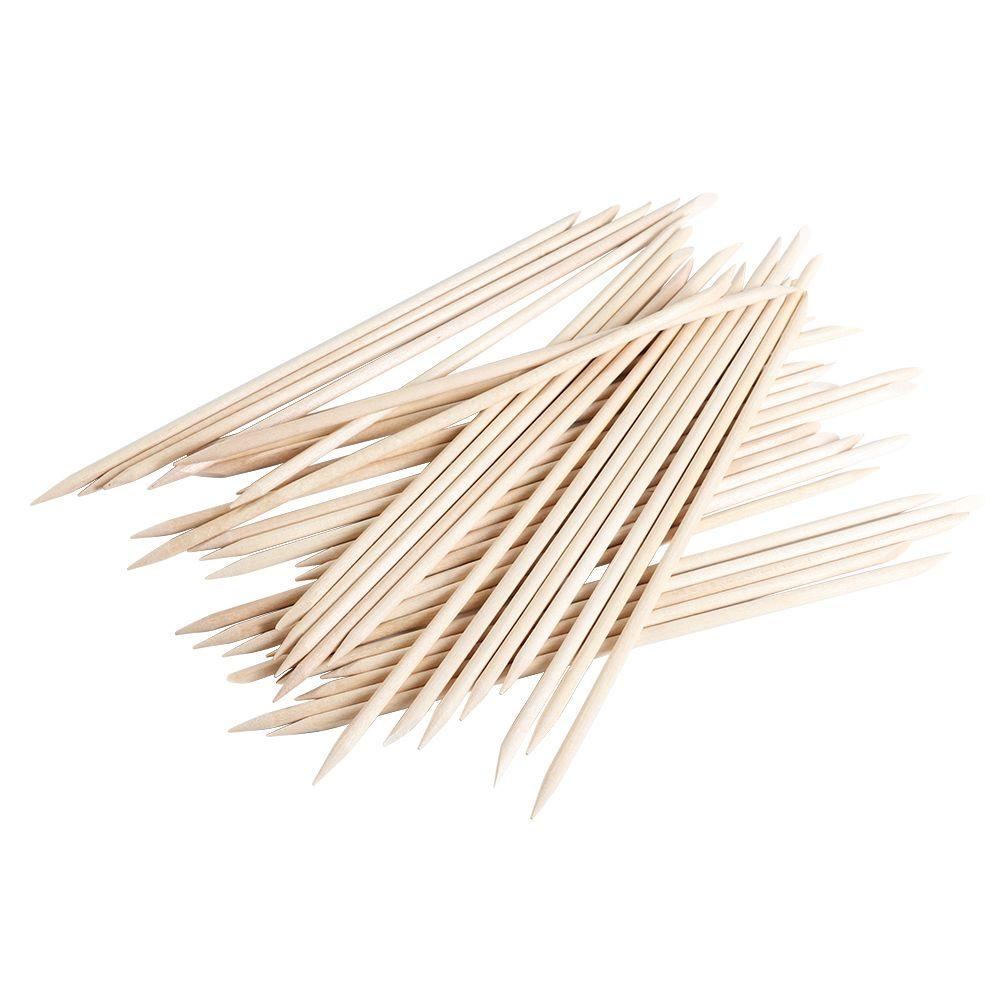 Bộ 10/30/50/100 Que Gỗ Hai Đầu Dùng Loại Bỏ Tế Bào Chết Cho Móng Tay