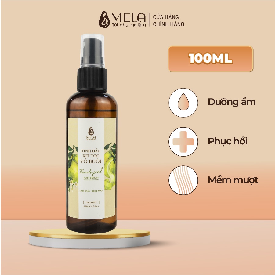 Xịt Dưỡng Tóc Vỏ Bưởi MELA Giúp Mọc Giảm Gãy Rụng Làm Mượt, Serum Tóc Thiên Thiên 100ml - ML04