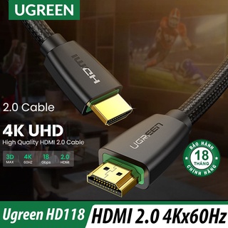 Cáp HDMI 2.0 Cáo Cấp Ugreen HD118 - 4K UHD- HDR- 18Gbps