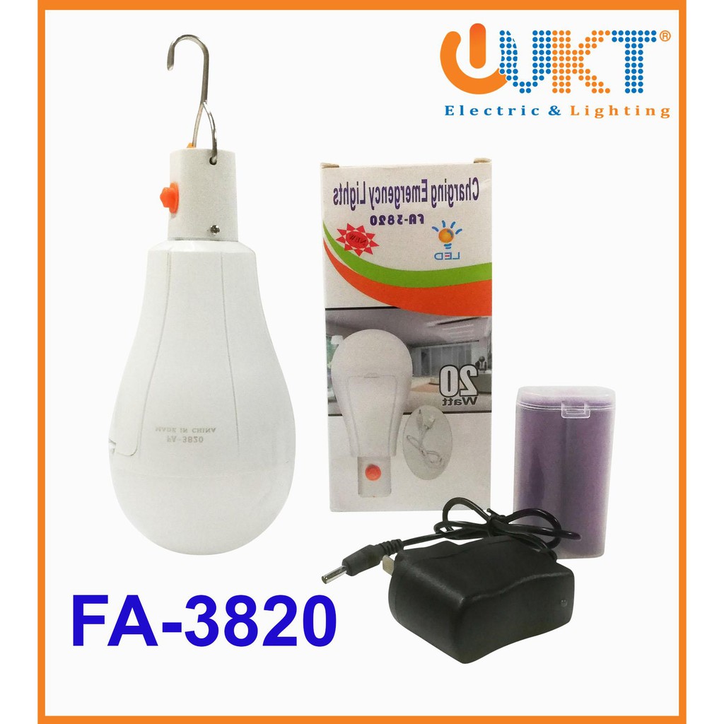 Bóng đèn tích điện - kiểu hiện đại VKT-FA-3820