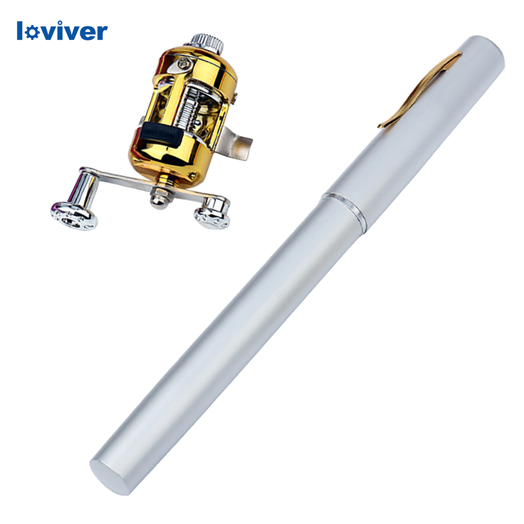 Loviver Mini Telescopic FISHING ROD POLE WITH DRUM REEL 2.1:1 Gear Ratio