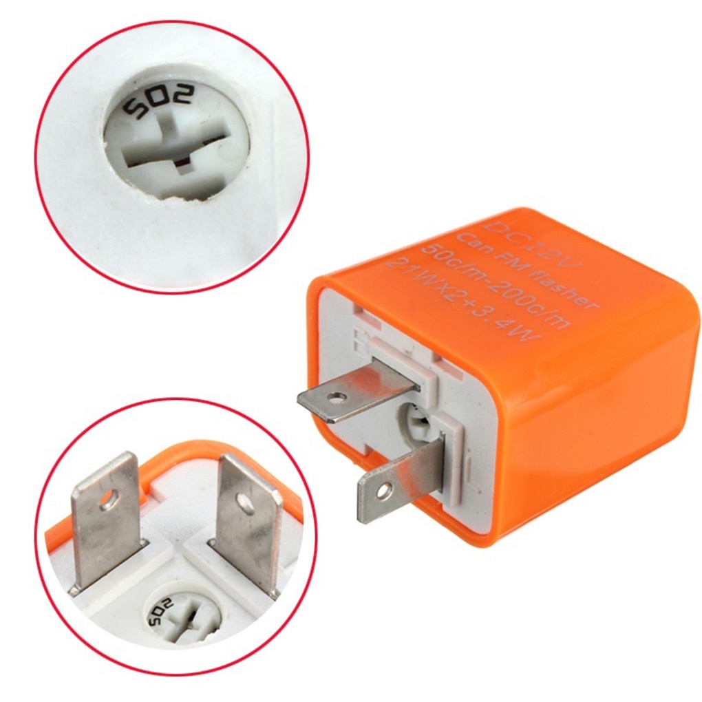 Đèn báo rẽ xi nhan chớp nháy LED chiếu sáng có thể điều chỉnh tần số cho xe máy 12V