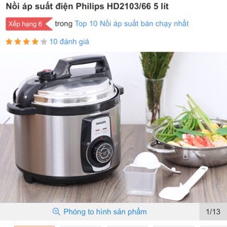 Nồi áp suất điện Philips HD2103/66 5 lít MỚI 100%