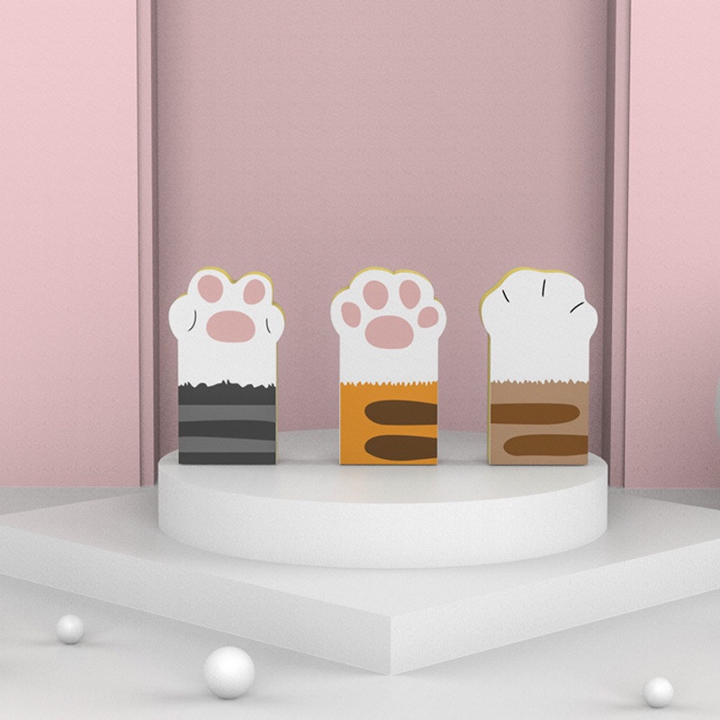 Set 3 Miếng Bọt Biển Rửa Chén Hình Chân Mèo