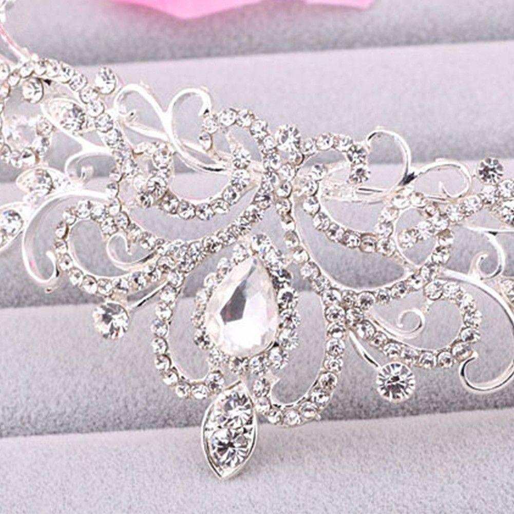Vương miện đính đá pha lê thời trang dành cho cô dâu