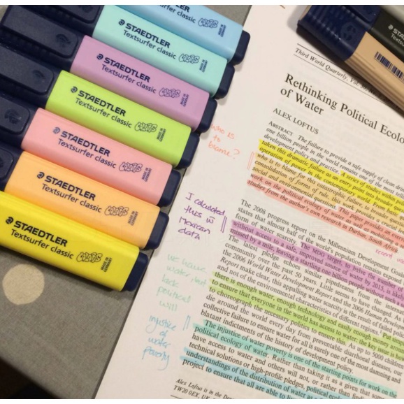 Bút Highlight Staedtler màu cơ bản và màu pastel